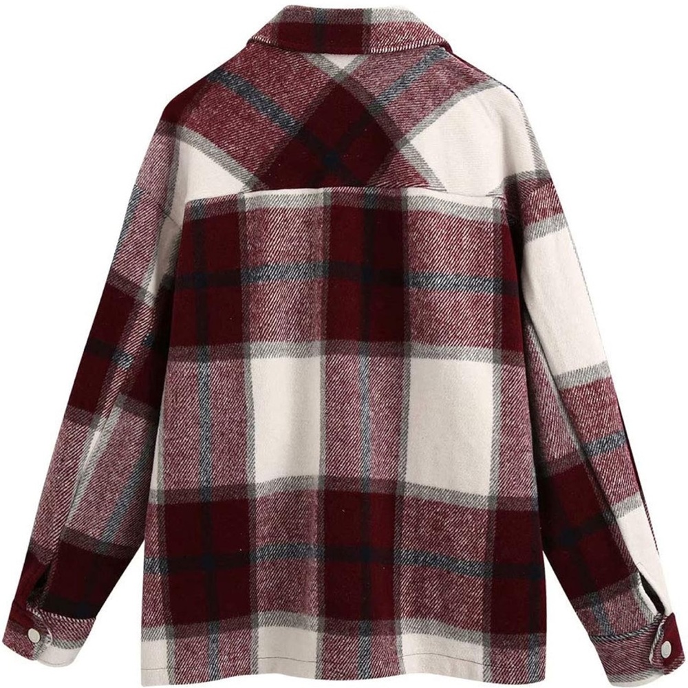 Plaid Button-Up Jacket - Picture 2 of 2